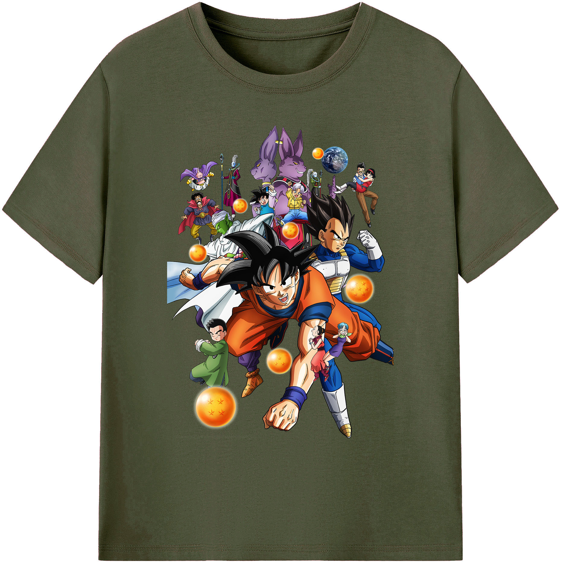 （画像用） ドラゴンボール DRAGON BALL 綿100％ メンズ半袖Tシャツ｜肌触りやわらか＆通気性